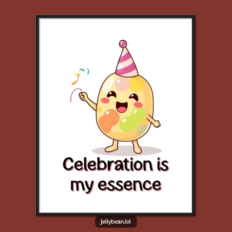 Funny Jelly Bean Party Poster: Add a Splash of Joyful Decor!