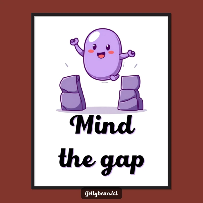 Funny Leaping Jelly Bean Poster: Inspire Your Space with Action