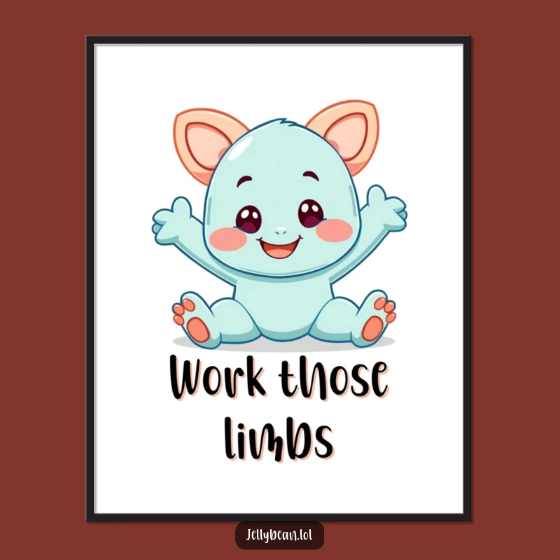 Funny Taffy Poster: Smiling Stretchy Art, Flexible Decor Gift