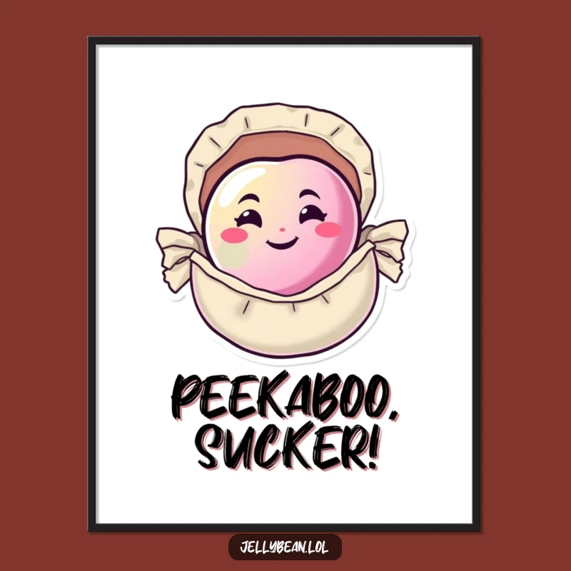 Funny Jelly Bean Mischief Poster - A Cheerful Candy Wrapper Art Gift