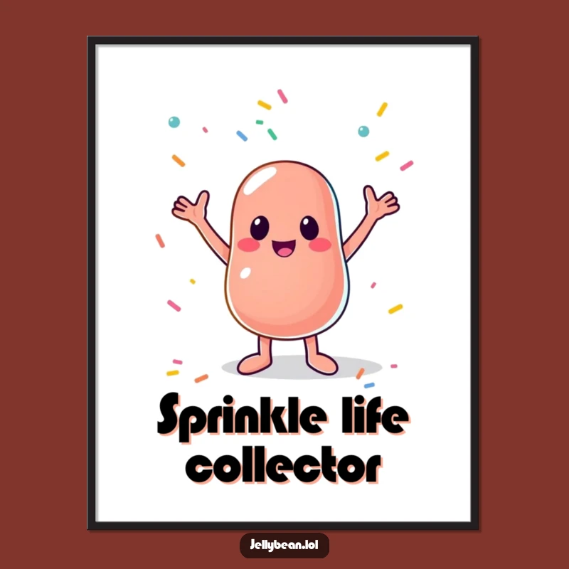 Funny Jelly Bean Sprinkle Catcher Poster: Sweet Art for Your Walls