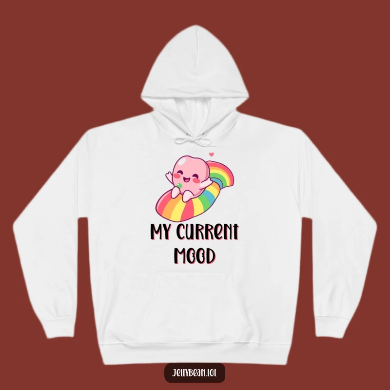 Cozy Funny Rainbow Slider Jelly Bean Hoodie: Wrap Yourself in Joy