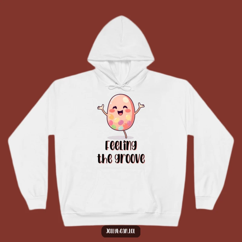 Funny Jelly Bean Dance Hoodie: Cheerful Character's Cozy Happy Gift