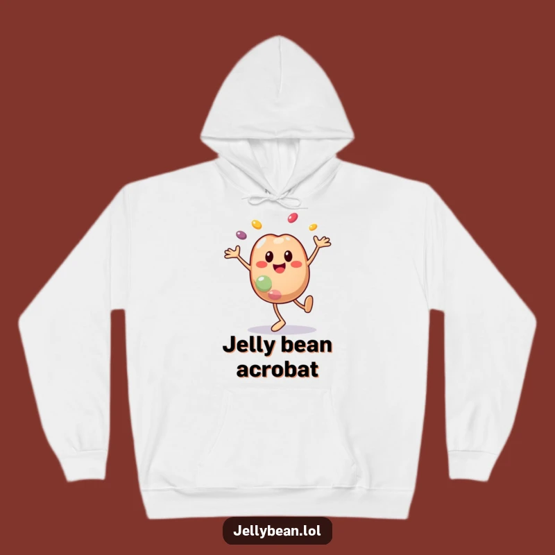Funny Cartwheel Jelly Bean Hoodie: Stay Cozy with This Energetic Character