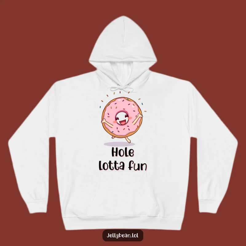 Funny Donut Cartwheel Hoodie: Cozy Sprinkly Character Wear for Humorous Gifts