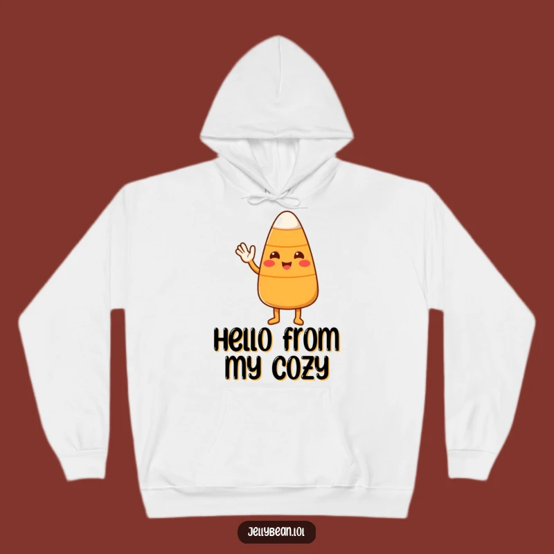 Funny Candy Corn Wave Hoodie: Cute Character's Friendly Cozy Gift