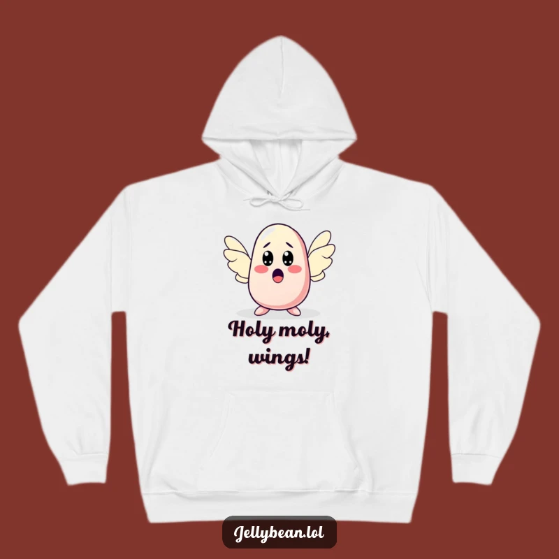 Funny Flying Jelly Bean Hoodie: Stay Cozy with This Surprised Character