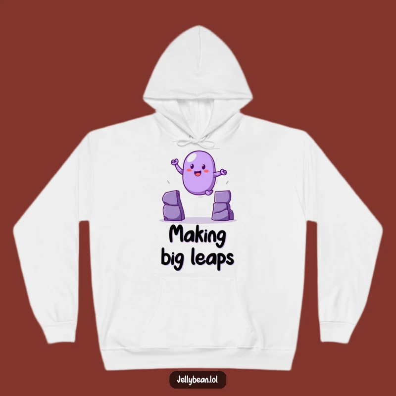 Funny Leaping Jelly Bean Hoodie: Stay Cozy While You Conquer