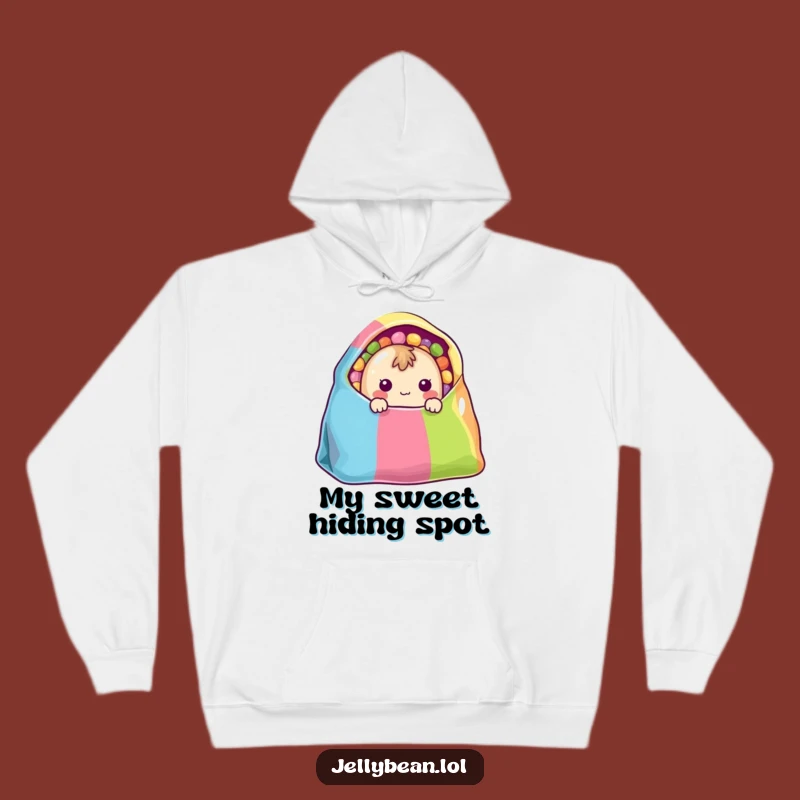 Funny Shy Jelly Bean Hoodie - Cozy Cute Candy Character Gift