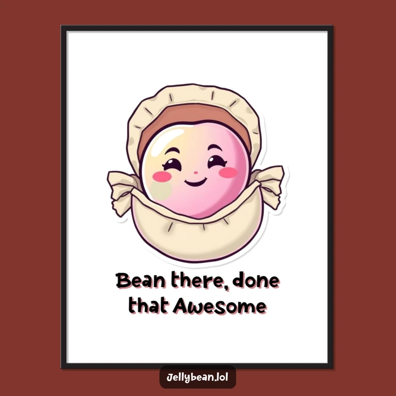 Free Printable Wall Art: Mischievous Jelly Bean, Funny Downloadable Art for Your Home