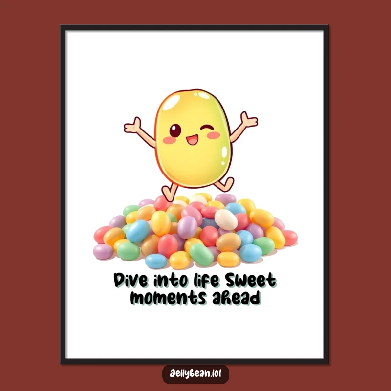 Free Printable Wall Art: Jelly Bean Candy Dive for Playful Downloadable Decor