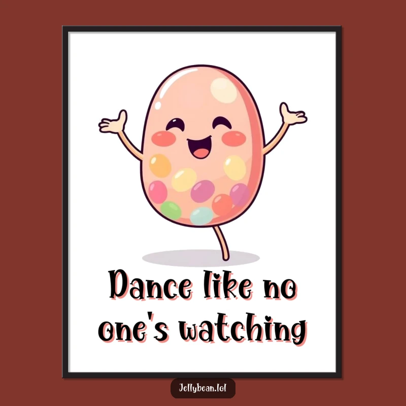 Free Printable Jelly Bean Dance Wall Art - Funny Downloadable Poster