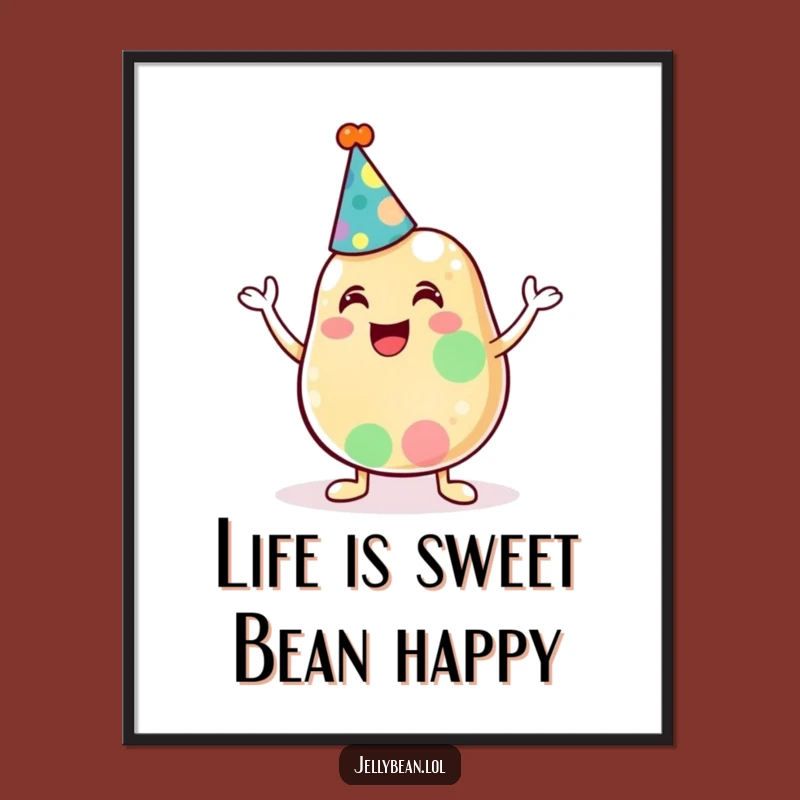 Free Printable Wall Art: Humorous Jelly Bean Cheers for a Fun Downloadable Decor