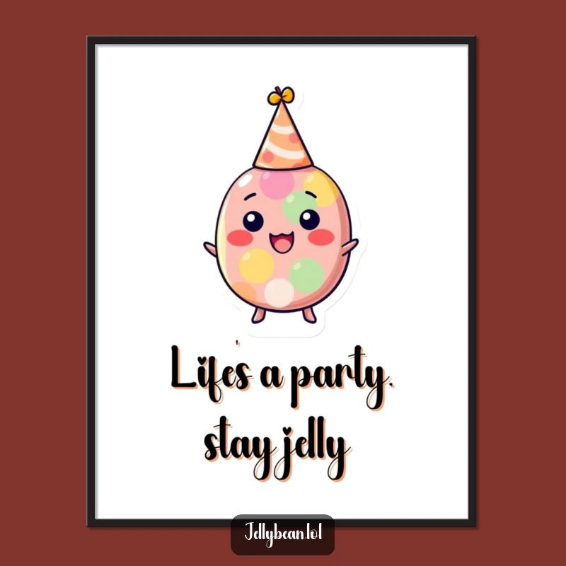 Free Printable Wall Art: Humorous Jelly Bean Party Downloadable Decor