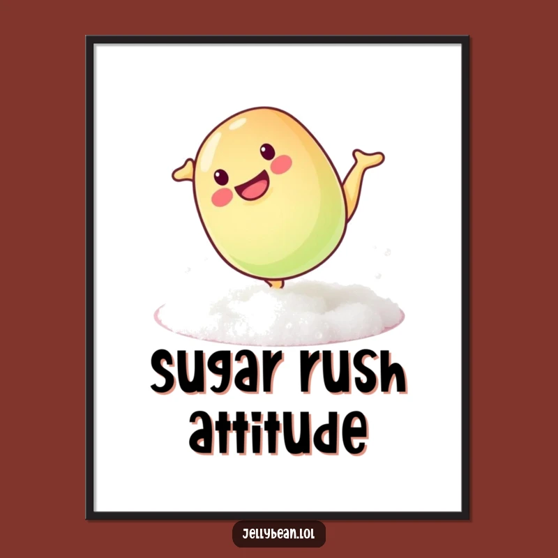 Funny Free Printable Jelly Bean Wall Art: Sugar Somersault Decor