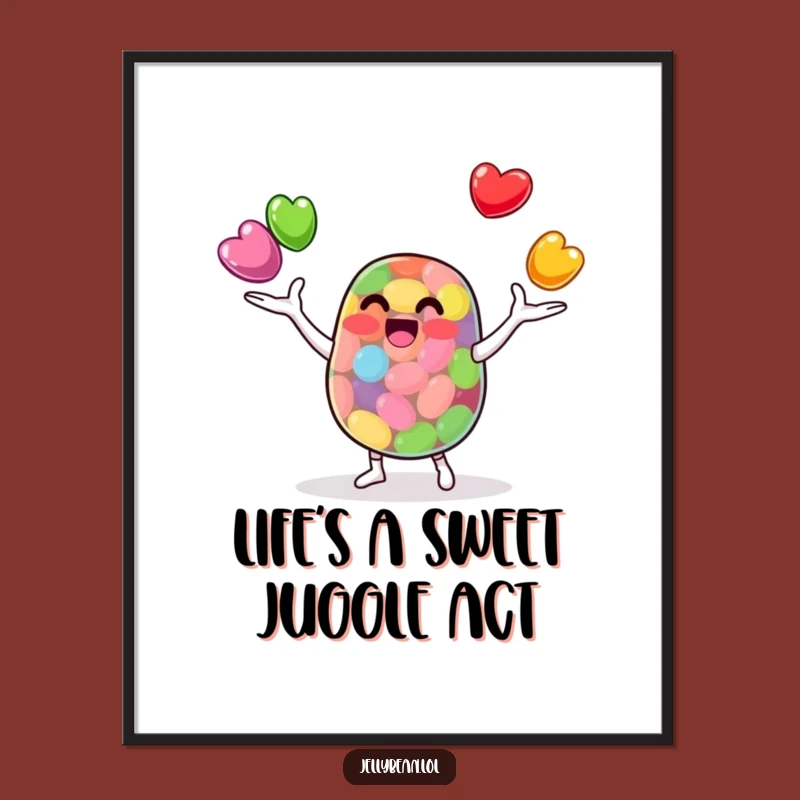 Funny Free Printable Wall Art: Juggling Jelly Bean Skillful Decor
