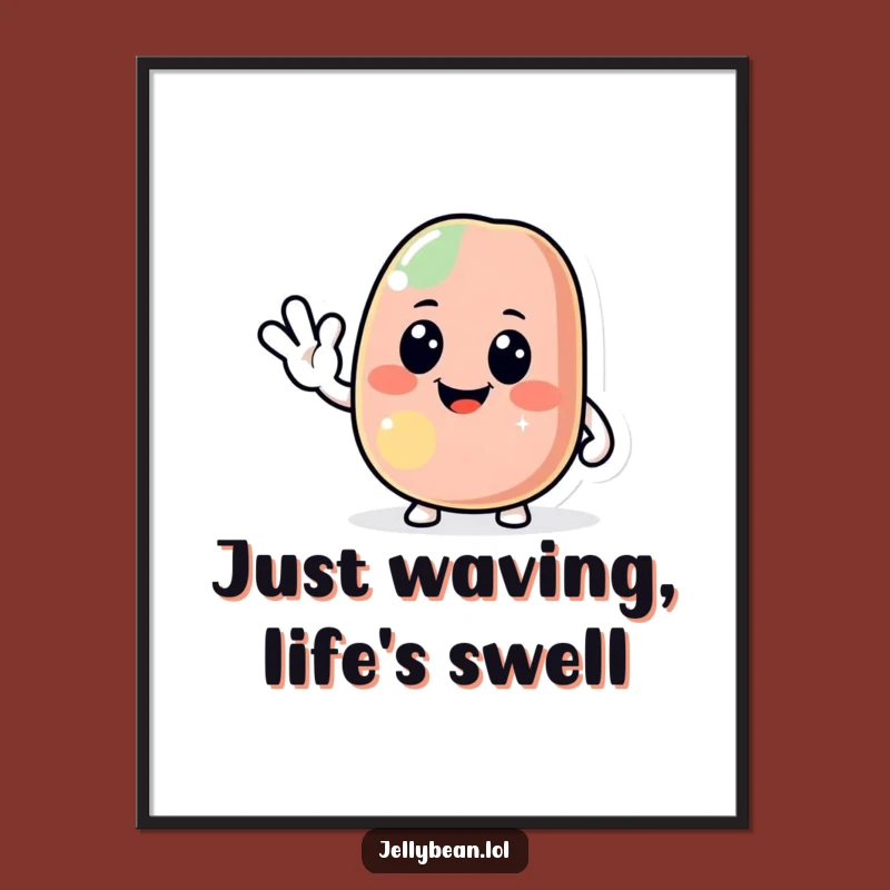 Free Printable Wall Art: Jolly Jelly Bean Greeting Downloadable Decor