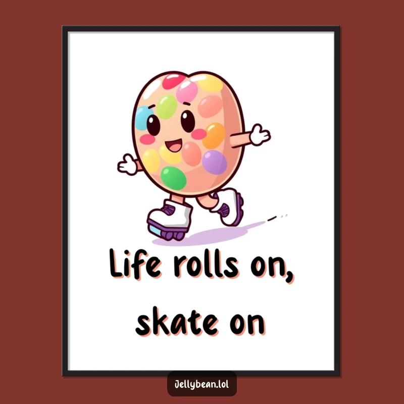 Free Printable Wall Art: Roller Skate Jelly Bean Downloadable Decor