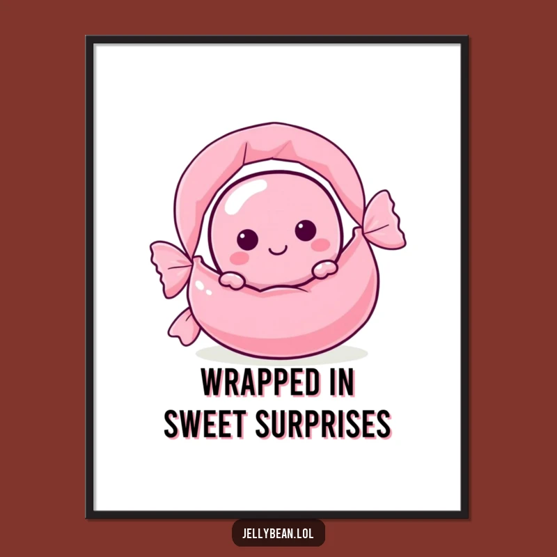 Free Printable Wall Art: Candy Wrapper Jelly Bean Downloadable Decor