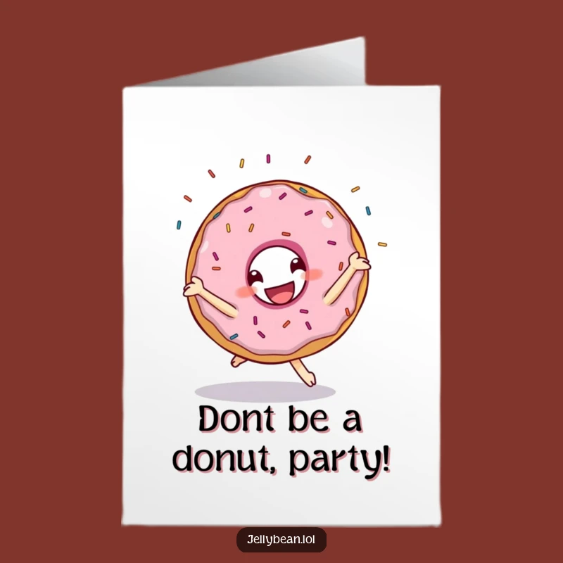 Free Printable Birthday Card: Donut Cartwheel Sprinkles Fun!