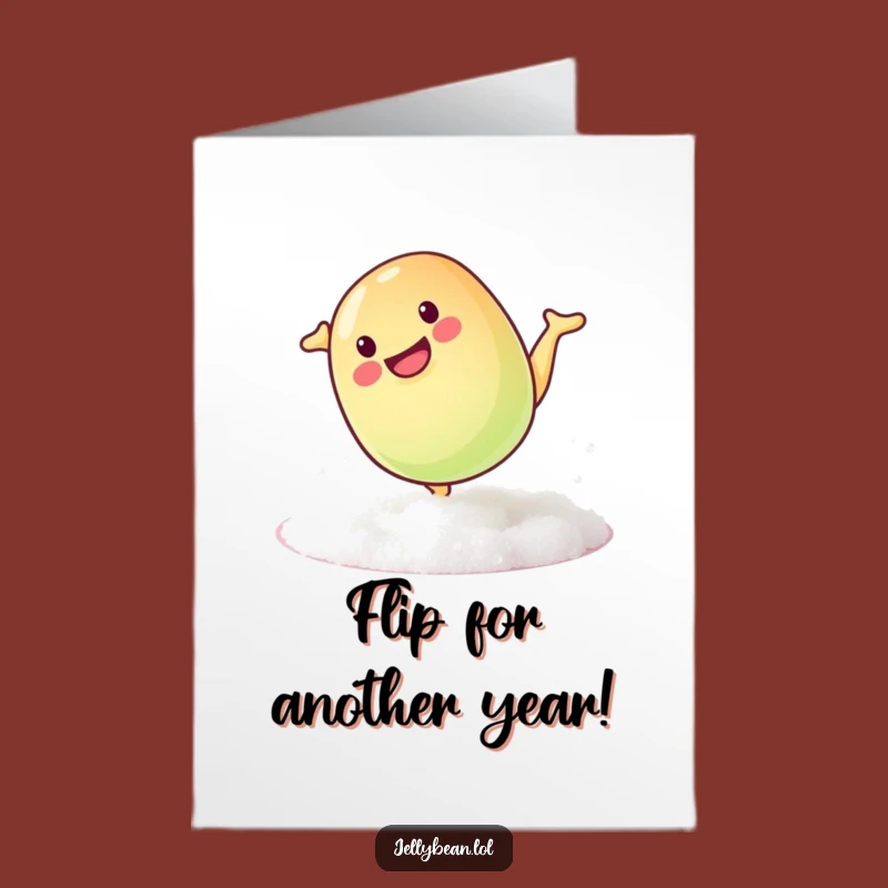 Free Printable Jelly Bean Birthday Card: Sugar Surface Somersault Humor