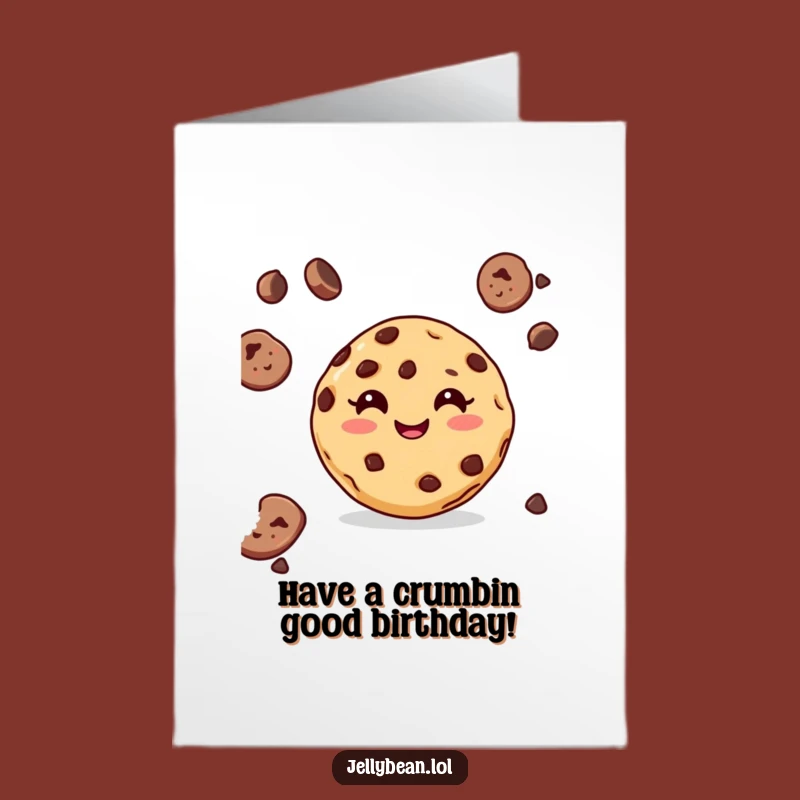 Free Printable Birthday Card: Grinning Cookie for a Deliciously Funny DIY Gift