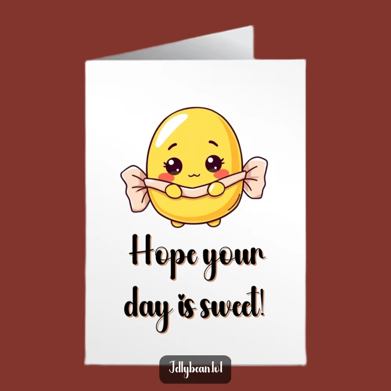 Free Printable Birthday Card: Curious Jelly Bean Peeker, Funny Downloadable Gift