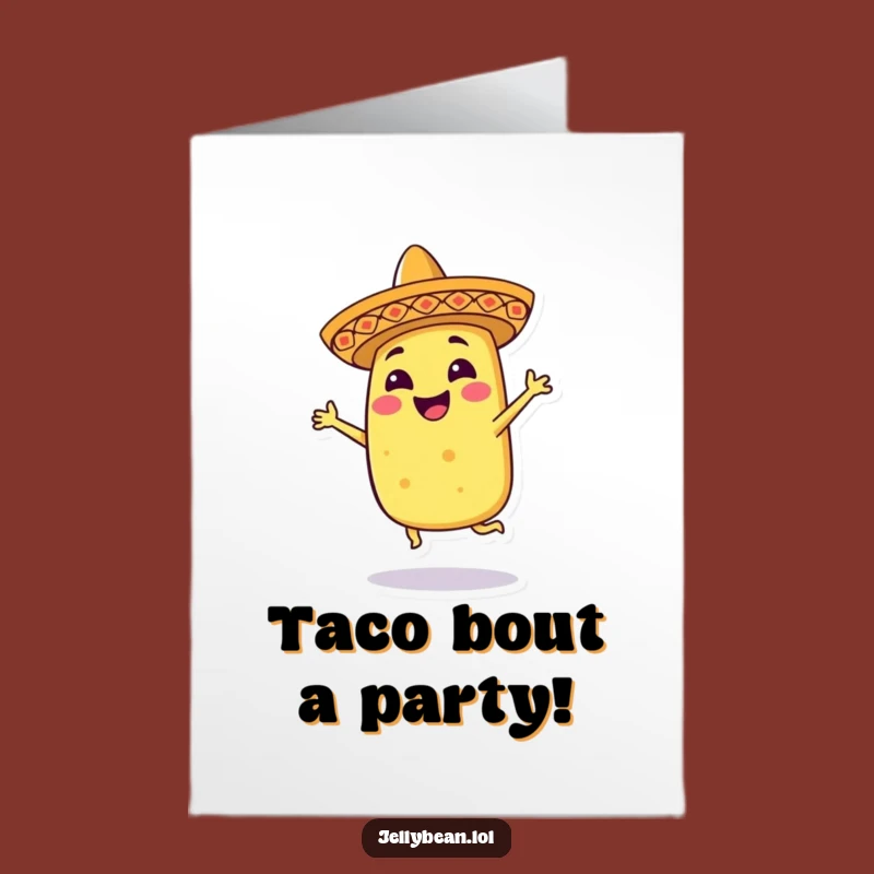 Free Printable Birthday Card: Taco Fiesta Dance Party!