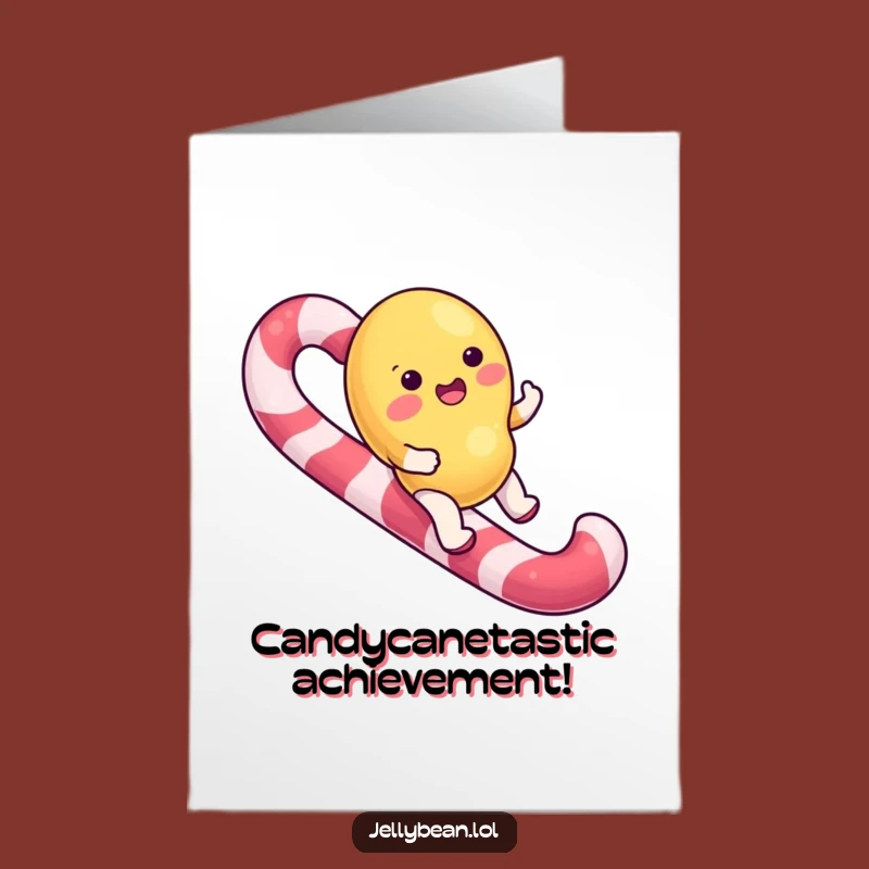 Free Printable Congrats Card: Candy Cane Jelly Bean, Funny Downloadable Gift