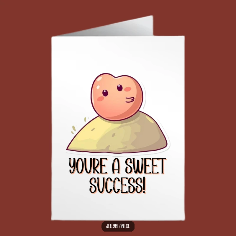 Free Printable Congrats Card: Funny Rolling Jelly Bean, Awesome Downloadable Gift