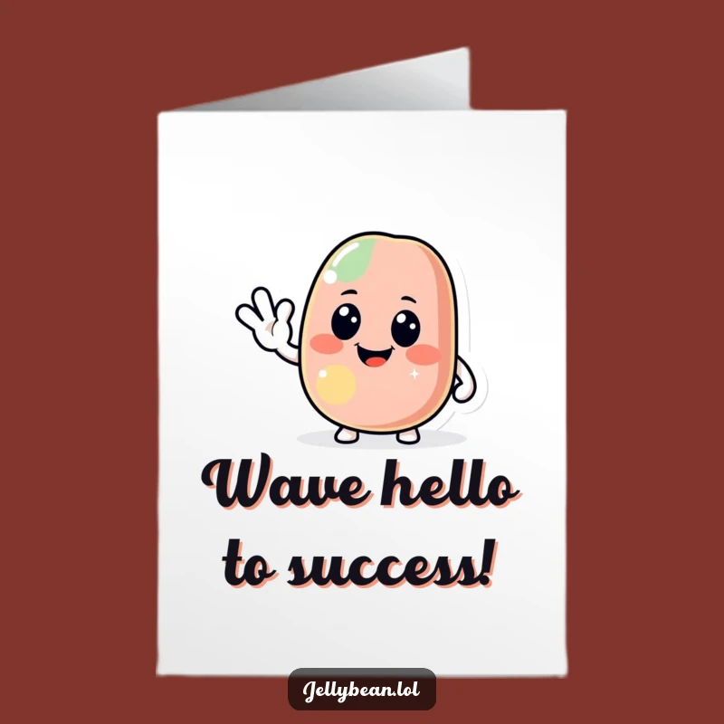 Free Printable Congrats Card: Jelly Bean Hello Downloadable