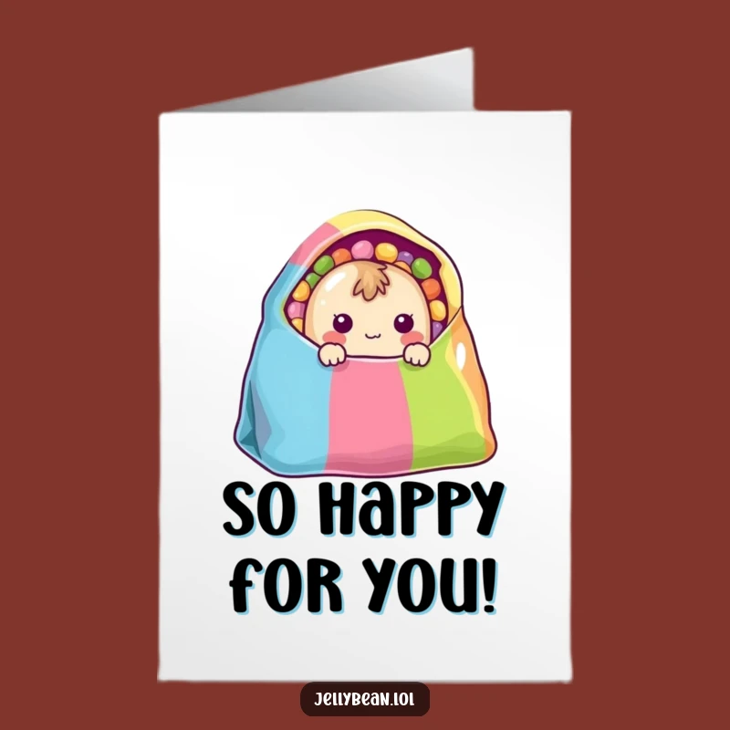 Free Printable Congrats Card: Shy Jelly Bean, Sweet Success, Funny Downloadable Congratulations