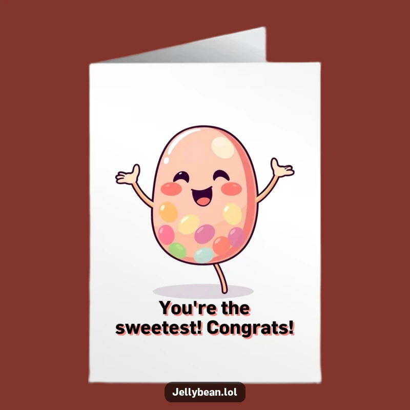 Free Printable Jelly Bean Dance Card - Funny Congrats Downloadable Gift