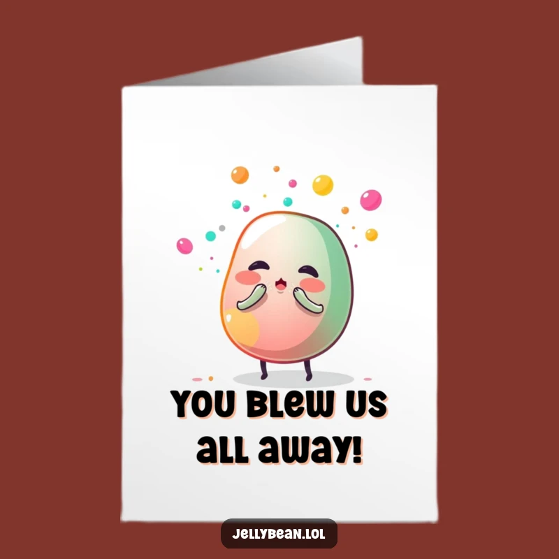 Free Printable Congrats Card: Jelly Bean Sneeze Celebration Dust Cloud Download
