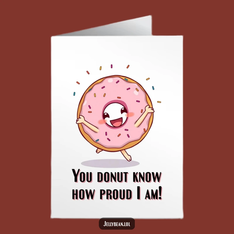 Free Printable Congrats Card: Donut Cartwheel Success!
