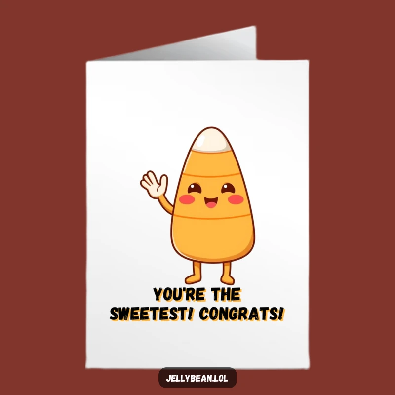 Free Printable Candy Corn Congrats Wave Card - Funny Downloadable Gift