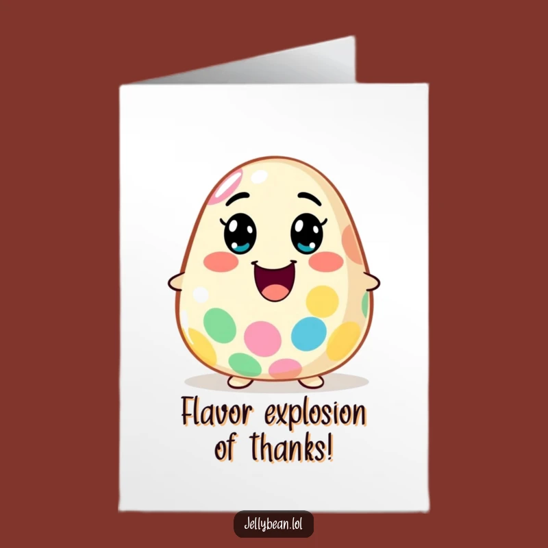 Free Printable Thank You Card: Exploding Jelly Bean, Funny Downloadable Gratitude
