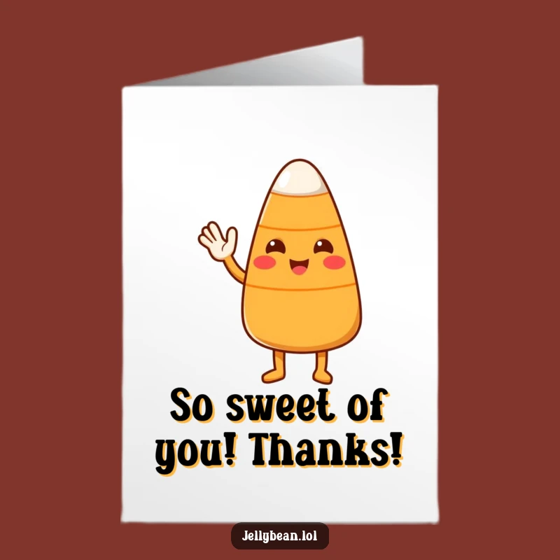 Free Printable Candy Corn Thank You Wave Card - Funny Downloadable Gift