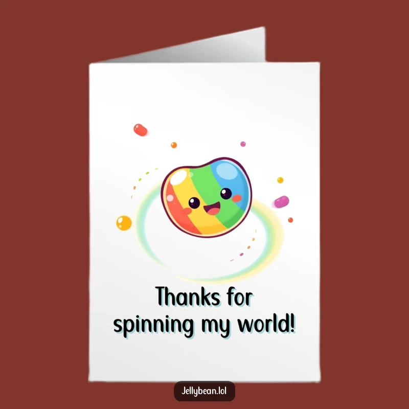 Free Printable Thank You Card: Colorful Jelly Bean Thanks, Joyful Downloadable Gift