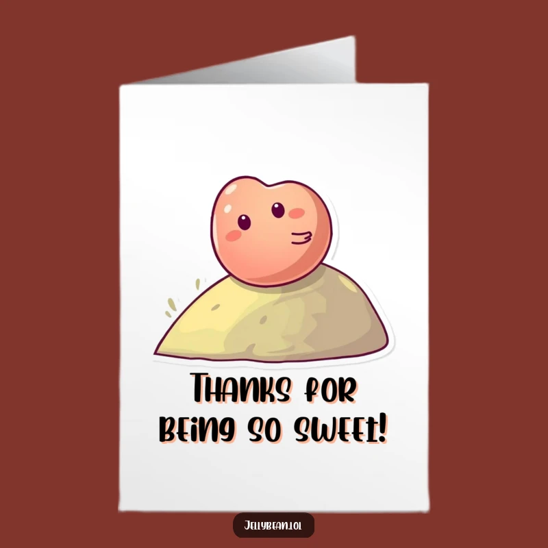 Free Printable Thank You Card: Funny Jelly Bean, Sweet Downloadable Gift