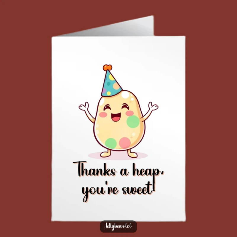 Free Printable Thank You Card: Grateful Jelly Bean Offers Sweet Appreciation Download