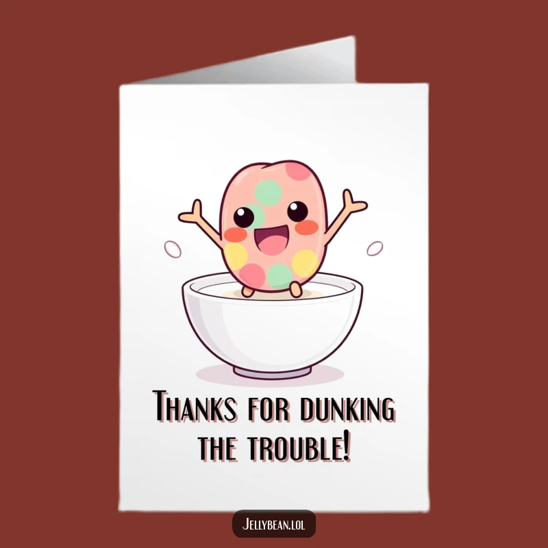Free Printable Thank You Card: Jelly Bean Gratitude Splash Downloadable