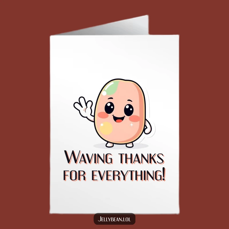 Free Printable Thank You Card: Jelly Bean Wave of Thanks Downloadable