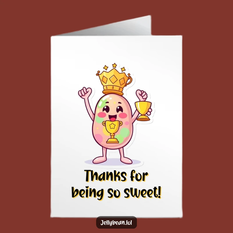 Hilarious Free Printable Thank You Card: Winning Jelly Bean DIY