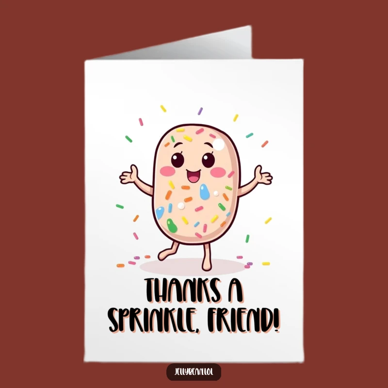 Free Printable Thank You Card: Dancing Jelly Bean, Funny Downloadable Gratitude