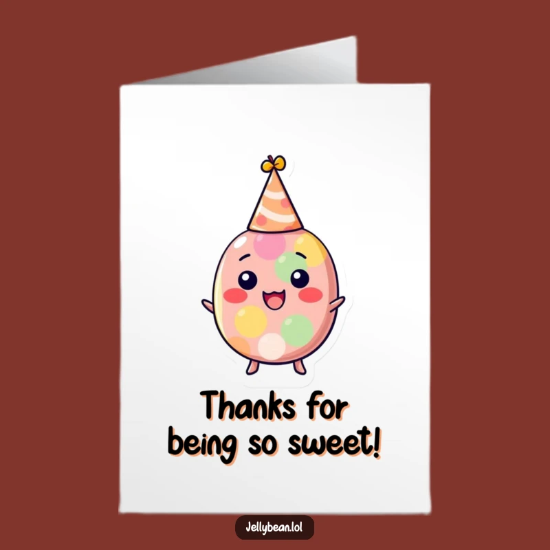 Free Printable Thank You Card: Jelly Bean Gratitude Downloadable