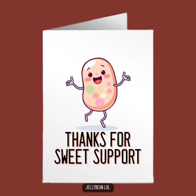 Free Printable Thank You Card: Wobbly Jelly Bean's Jig of Thanks - Funny