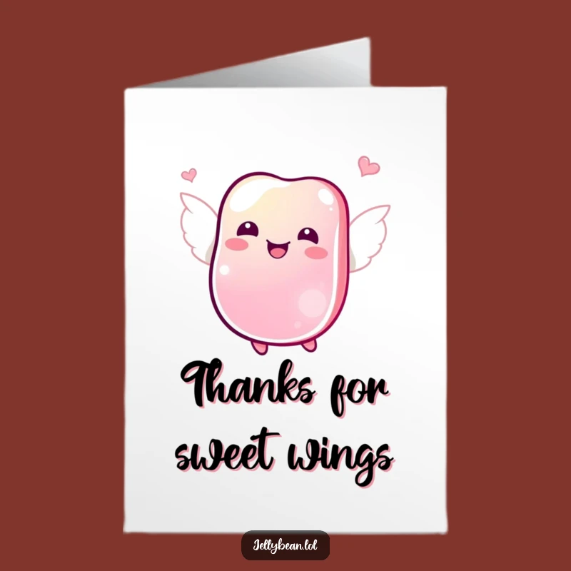 Free Printable Jelly Bean Thank You Card: Winged Gratitude Humor