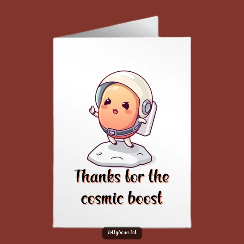 Free Printable Jelly Bean Thank You Card: Moon Bounce Gratitude Humor