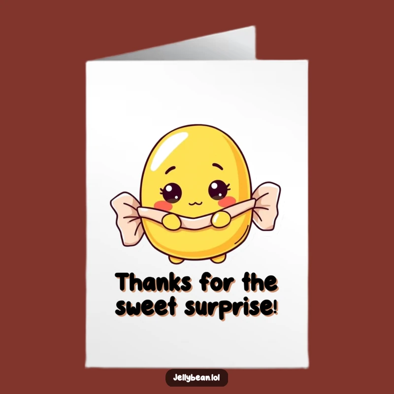 Free Printable Thank You Card: Jelly Bean Peeker, Funny Downloadable Gift